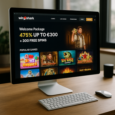 Winshark Casino - Desktop Platform Design - Magyar felület